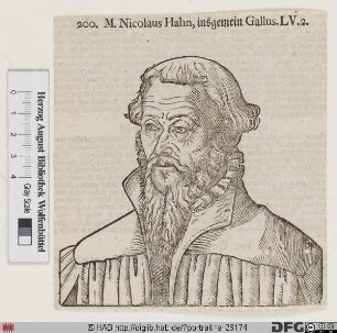 Bildnis Nicolaus Gallus (eig. Han od. Hahn)