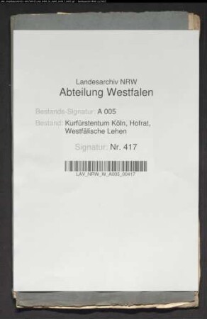 Spezifikation sowie Abschriften von Lehnbriefen über das von Bilstein abhängige, auf verschiedene Lehnträger aufgeteilte Titmecker Lehengut