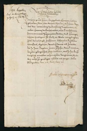 [Entlassung nach Graz, um die Stelle eines Mathematikprofessors an der Landschaftsschule anzunehmen] : [Erlaubnis von Herzog Friedrich]