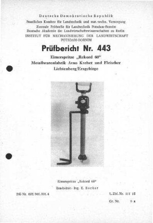 Eimerspritze „Rekord 60"