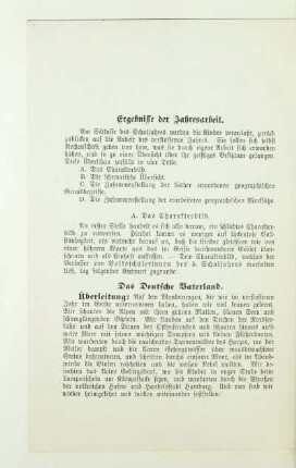 Ergebnisse der Jahresarbeit