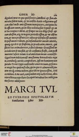 Marci Tvllii Ciceronis Epistolarvm Familiarium Liber XII