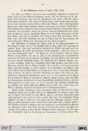 5. Der Mittelbau (Corps de logis) 1725-1732