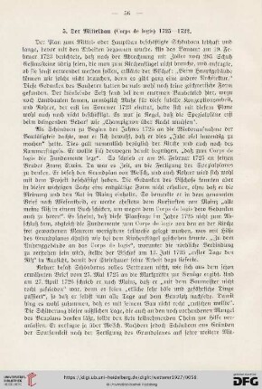 5. Der Mittelbau (Corps de logis) 1725-1732