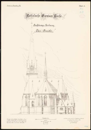 Katholische Garnisonskirche, Straßburg: Choransicht 1:100