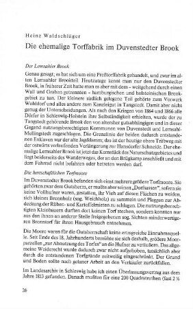 Die ehemalige Torffabrik im Duvenstedter Brook