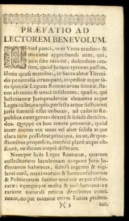 Praefatio Ad Lectorem Benevolum.