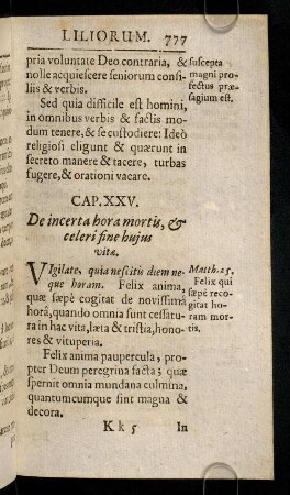 777-783, Caput XXV - XXV