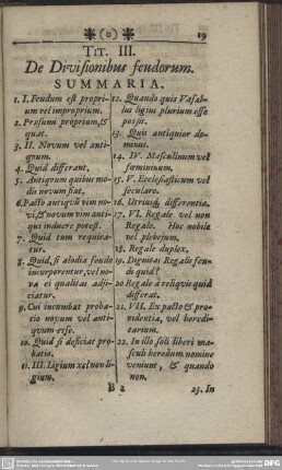 Tit. III. De Divisionibus feudorum