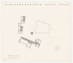 Gemeindezentrum, Berlin-Tegel: Vorentwurf Obergeschoss 1:200