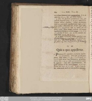 Tit. III. Quis quo appelletur.