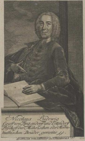 Bildnis des Nicolaus Ludewig von Zinzendorff und Pottendorff