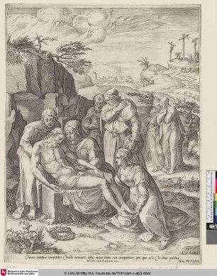 [Grablegung Christi; Entombment of Christ; Le corps du Christ mis au tombeau; Mk. 15, 42-47]