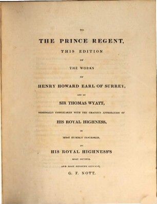 The works of Henry Howard, earl of Surrey and of Sir Thomas Wyatt, the elder : In 2 vol., Vol. 1