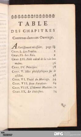 Table Des Chapitres Contenus dans cet Ouvrage.