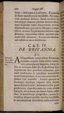 Cap. IV. De Britannia.