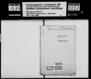 Ilvesheim, israelitische Gemeinde Lagerbuch-Nr. 59 Ilvesheim