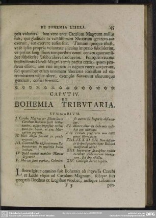 Caput IV. De Bohemia Tributaria