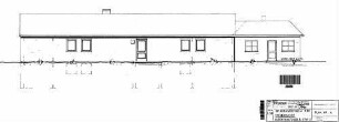 Kornwestheim Pbf: Nebengebäude Aufenthaltsgebäude b. Stw.2 Ostansicht