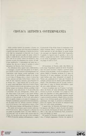 Cronaca artistica contemporanea