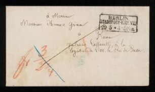 Brief von Jacob Grimm an Herman Grimm