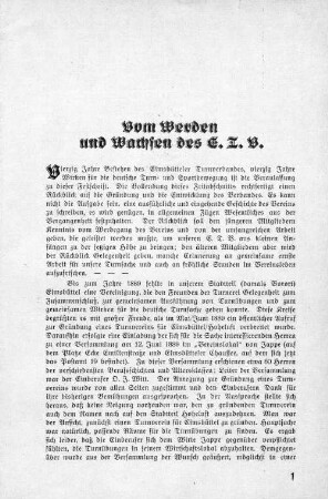 Vom Werden und Wachsen des E.T.V.