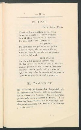 El Czar : Para Justo Deza