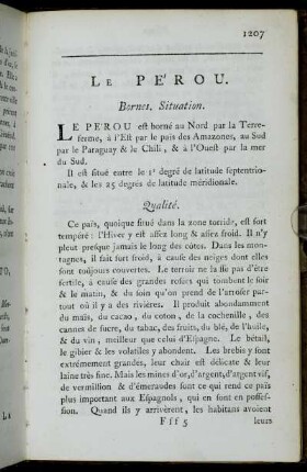 Le Pérou.