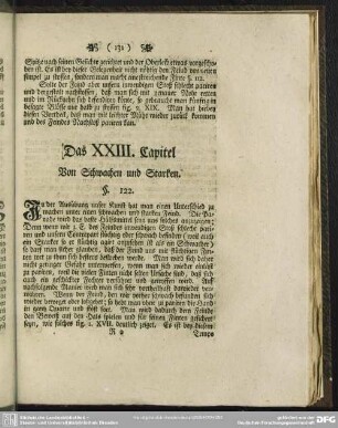 Das XXIII. Capitel. Von Schwachen und Starken