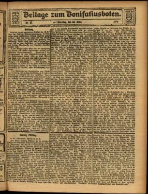 Zweite Ausgabe vom Sonntag, den 30. März 1924.