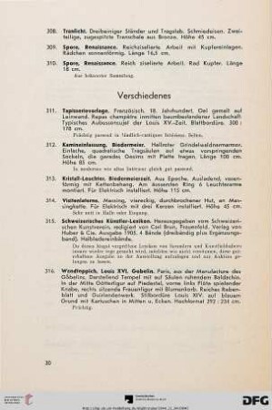 Verschiedenes (Nr. 311-316)