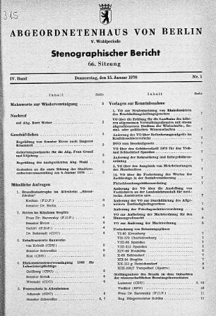 Nr. 1 (66), 15. Januar 1970