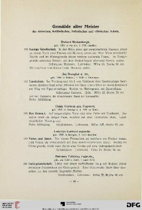 Gemälde alter Meister (Nr. 196-240c)