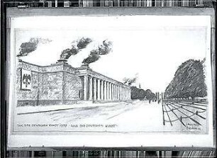 Buchner, Georg W.; München; Festdekoration zum Tag der Deutschen Kunst - Entwurf für Festdekoration für das Haus der Deutschen Kunst (Ansicht)