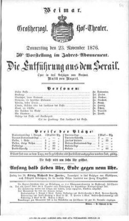 Die Entführung aus dem Serail