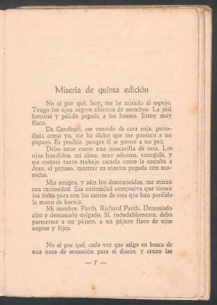 Miseria de quinta edición