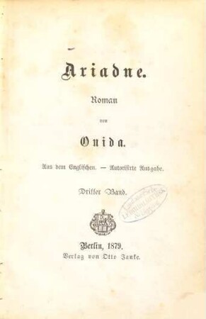 Ariadne : Roman, 3. Band
