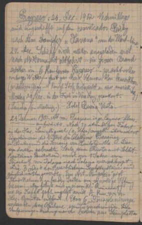 [Reiseaufzeichnungen December 1902 - März 1903]