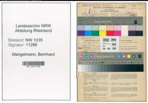 Entnazifizierung Bernhard Mangelmann , geb. 29.09.1908 (Bergmann)