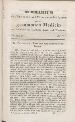 1. April 1841. No. 7.