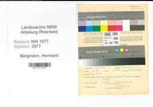 Entnazifizierung Hermann Bergmann , geb. 03.02.1894 (Polizist)