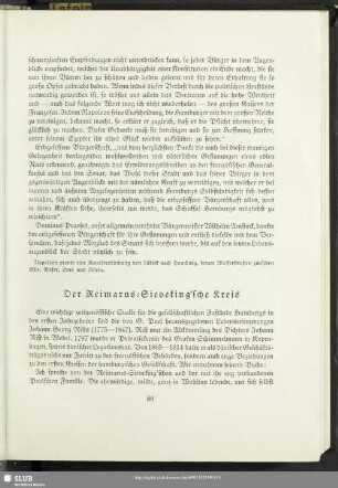 Der Reimarus-Sieveking'sche Kreis