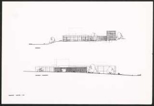 Theater- und Konzerthaus, Solingen Wettbewerb: Nordansicht, Westansicht 1:200