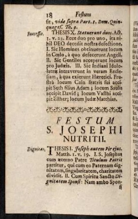 18-31, Festum S. Josephi Nutritii; Festum Annunciationis B. V. Mariae; Coena Domini