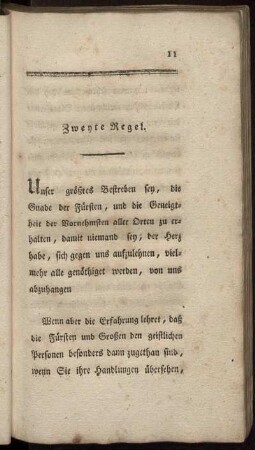 Zweyte Regel.