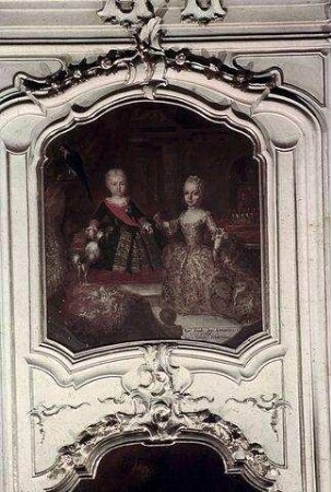 Kronprinz Karl Franz Joseph von Neapel und Sizilien und Prinzessin Marie Therese von Sizilien, spätere Kaiserin als Kinder