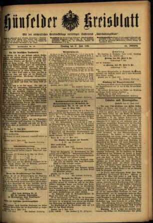 Ausgabe vom Dienstag, den 17. Juni 1919.