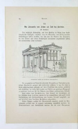 XII. Die Akropolis von Athen zur Zeit des Perikles
