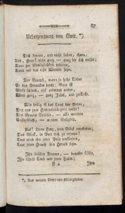 Ueberzeugung von Gott