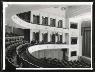 Theaterbau des Komödienhauses, Berlin: Ansicht Zuschauerraum und Proszenium